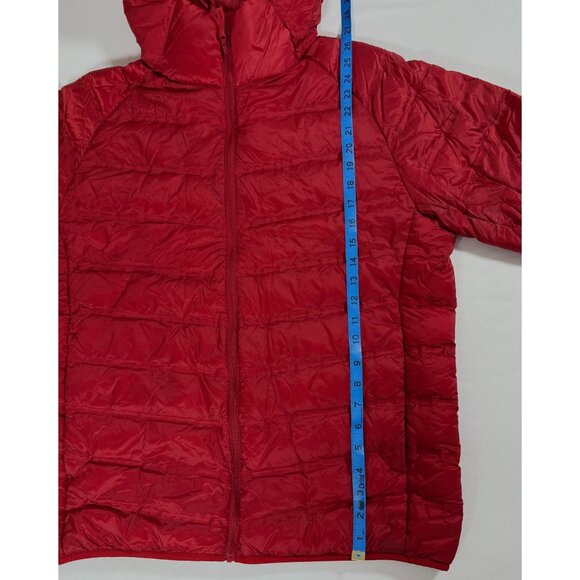 Uniqlo Ultralight Down Puffer Jacket Women L Red Packable Water-Repellent - Picture 8 of 9